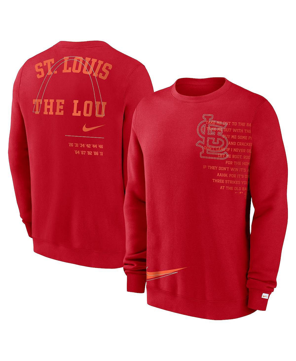 Мужской красный флисовый пуловер St. Louis Cardinals Statement Ball Game Nike