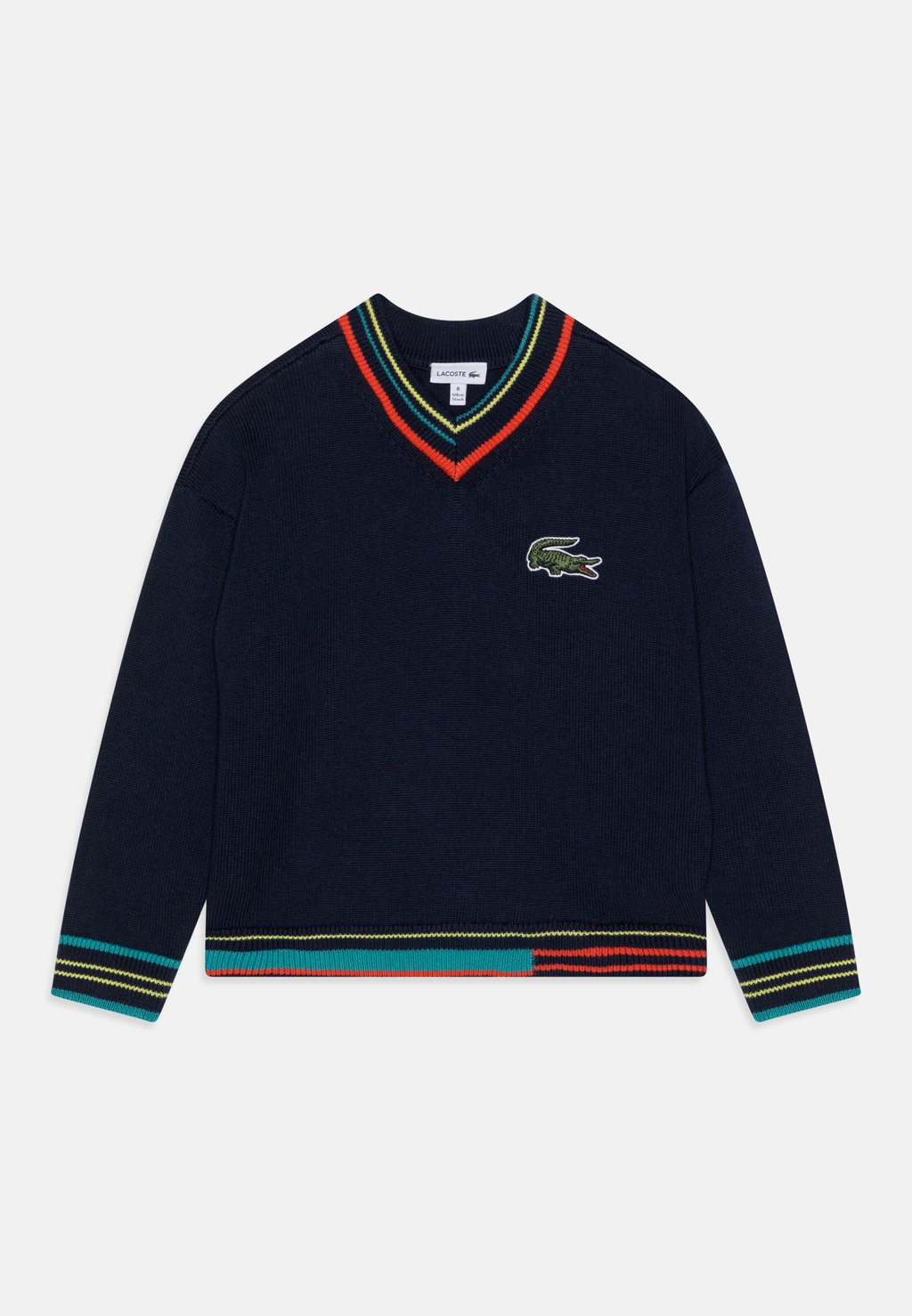 Вязаный свитер Lacoste, цвет navy blue/multi-coloured