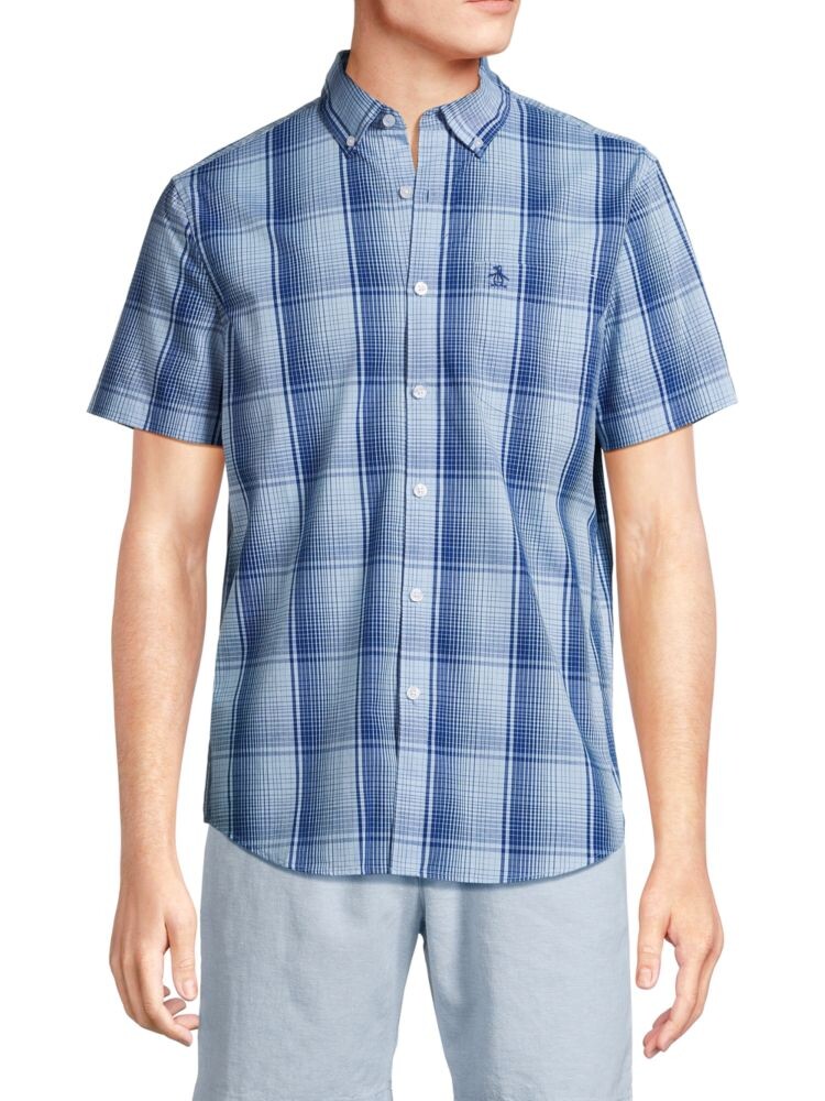 

Рубашка на пуговицах в клетку Original Penguin, цвет Cerulean