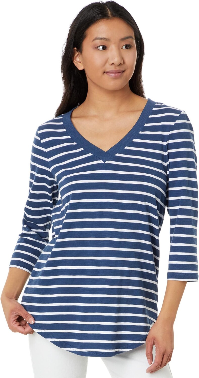 

Рубашка PACT Relaxed Slub Aline Tunic, цвет Yacht Stripe