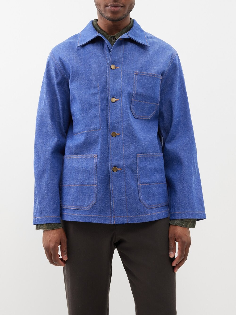 

Джинсовая рубашка bill workwear Meta Campania Collective, синий