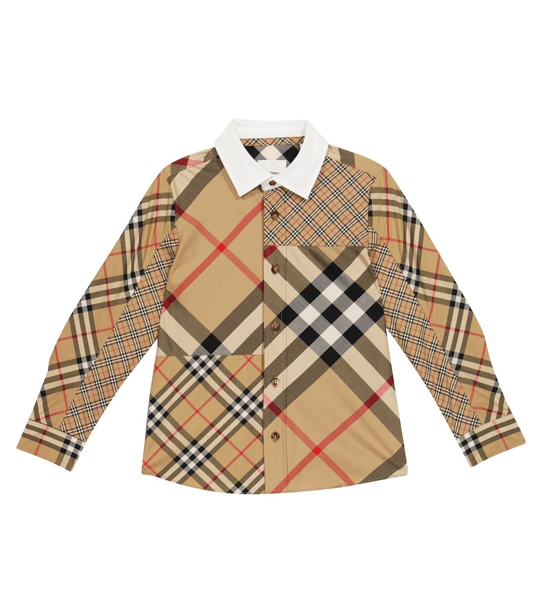 

Рубашка в клетку Vintage Check из смесового хлопка Burberry, разноцветный
