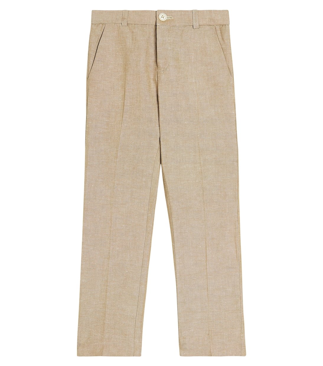 Прямые брюки peter из льна и хлопка Bonpoint, коричневый