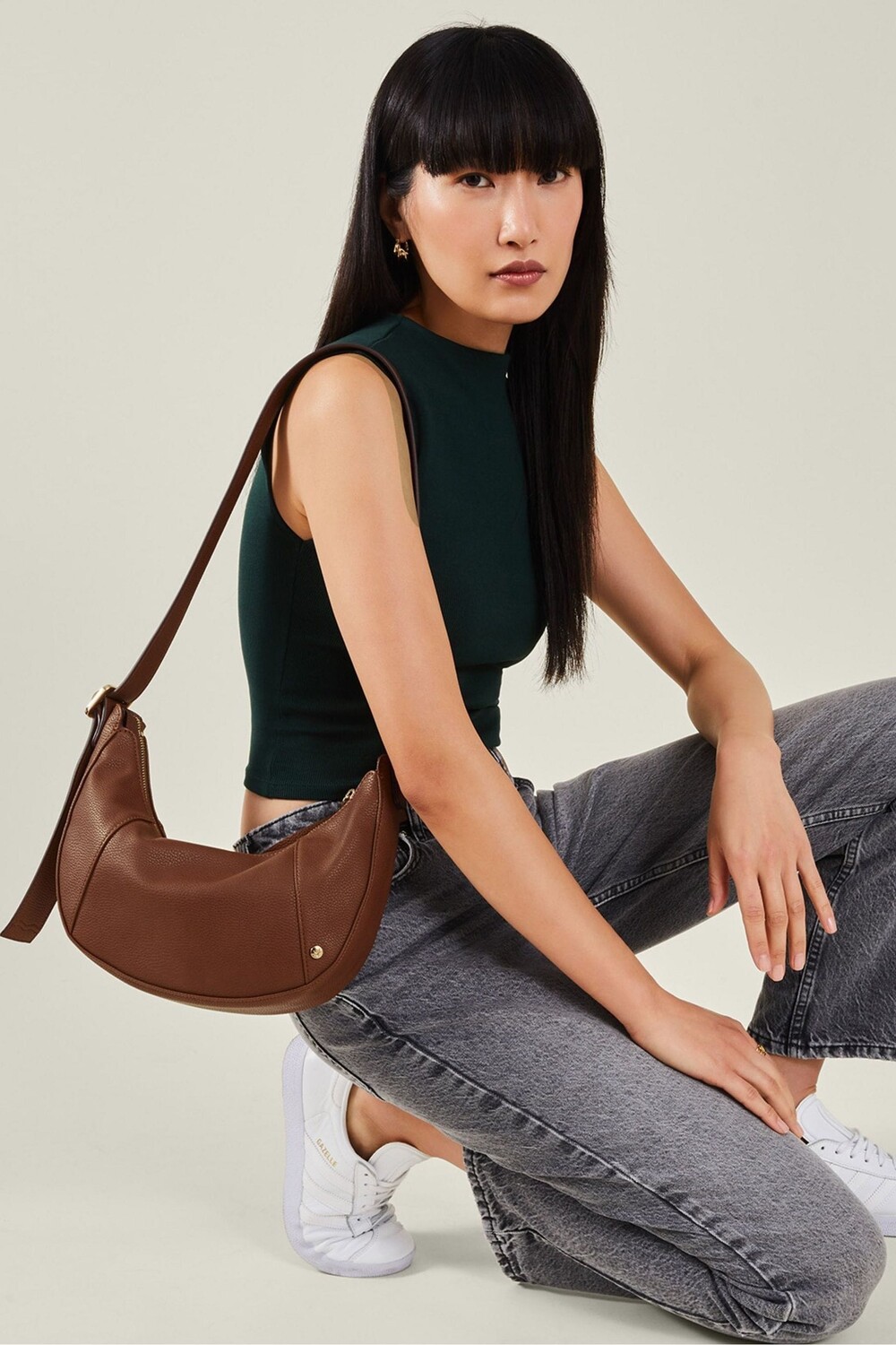 

Сумка через плечо с ремешком Accessorize, коричневый