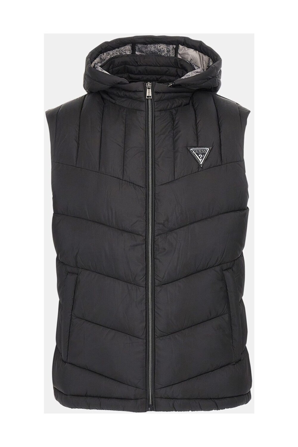

Черный мужской жилет SUPER LIGHT PUFFA VE - RECYCLED LIG Guess, черный