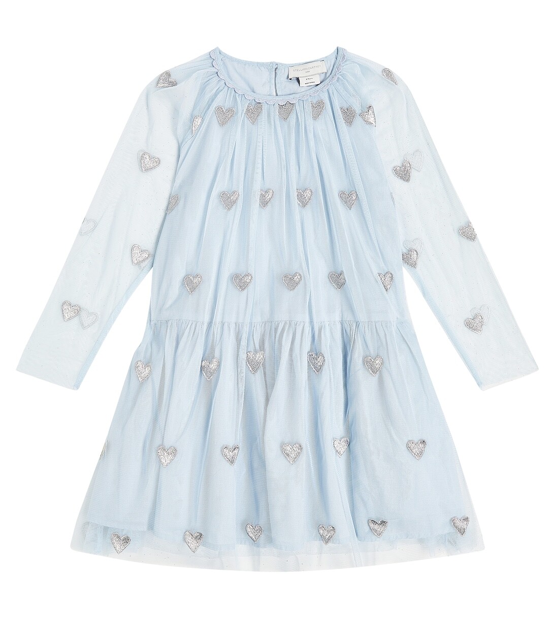 

Платье из тюля с вышивкой Stella McCartney Kids, синий