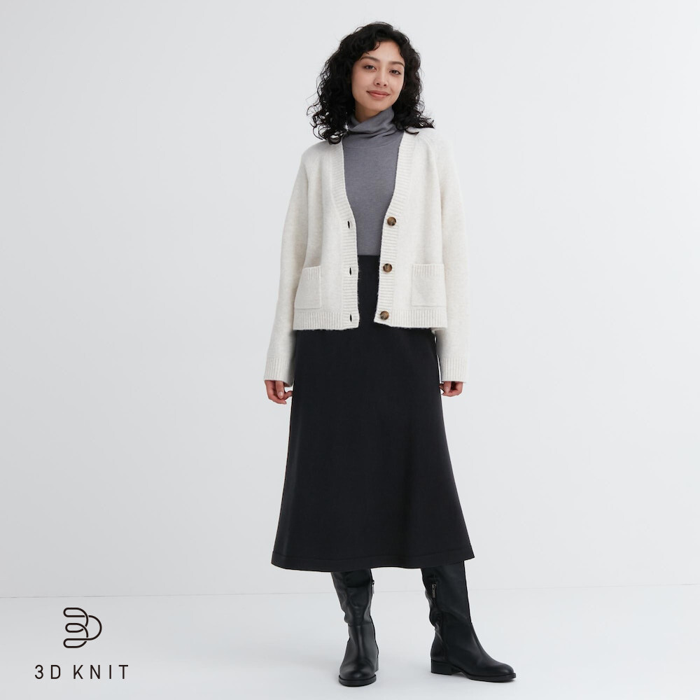 

Женская юбка Uniqlo из пряжи, черный