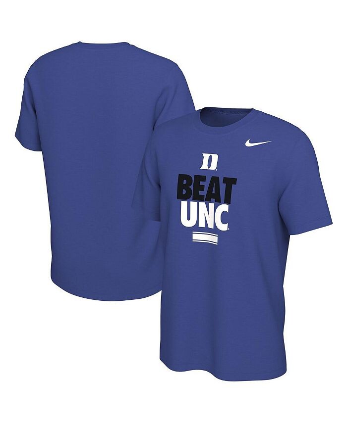 

Мужская футболка Royal Duke Blue Devils Beat UNC Basketball Rivalry Nike, синий