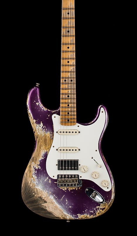 

Электрогитара Fender Custom Shop Limited-Edition Nashville Ash-V '57 Stratocaster HSS Super Heavy Relic - Purple Metallic #15255