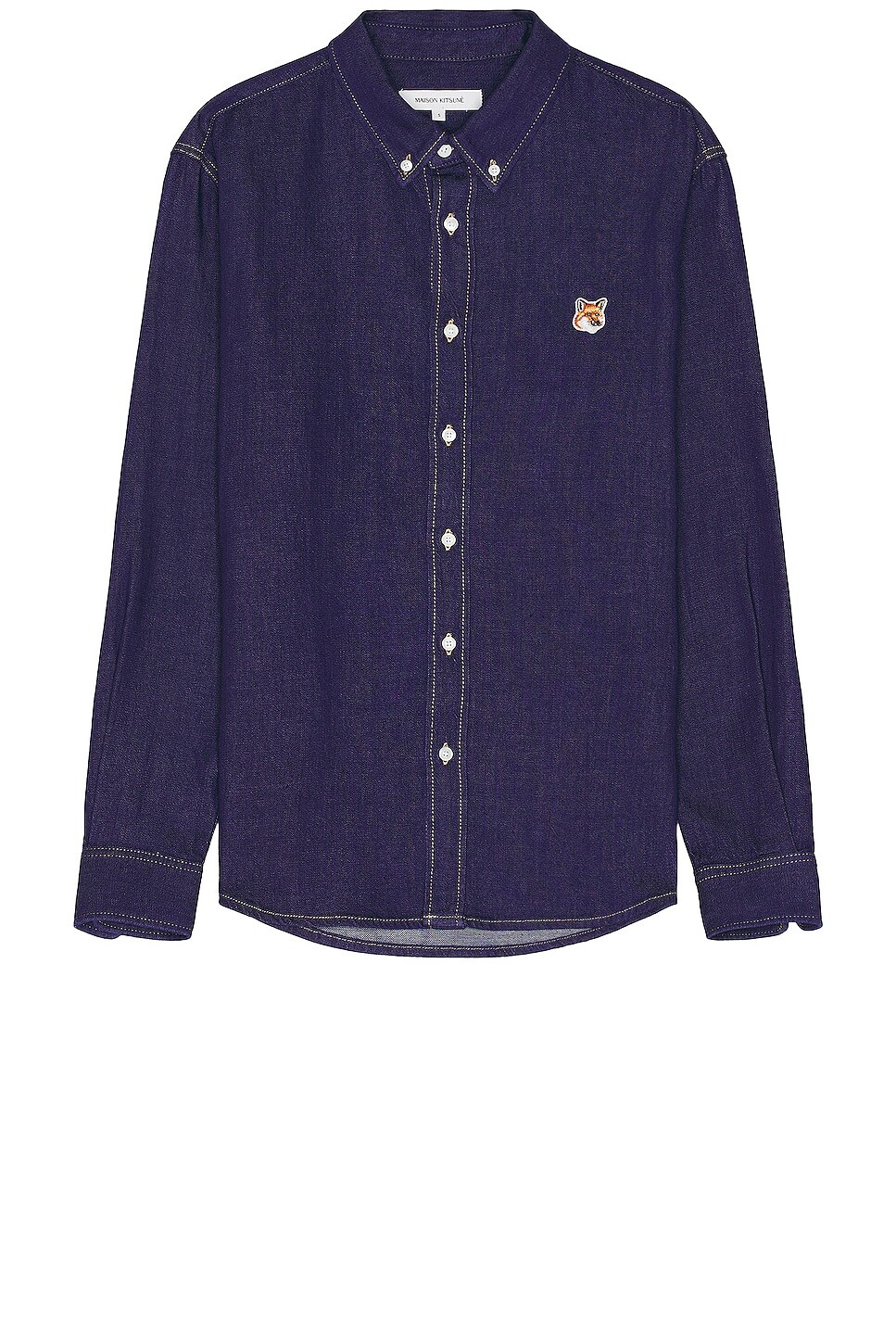 

Рубашка Maison Kitsune Casual, индиго