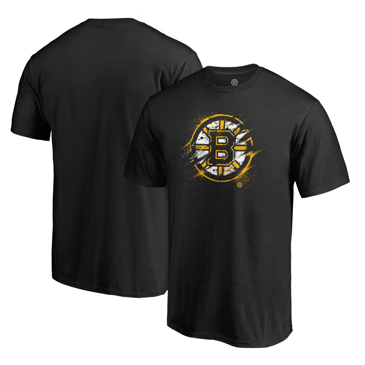 Мужская черная футболка с логотипом Fanatics Boston Bruins