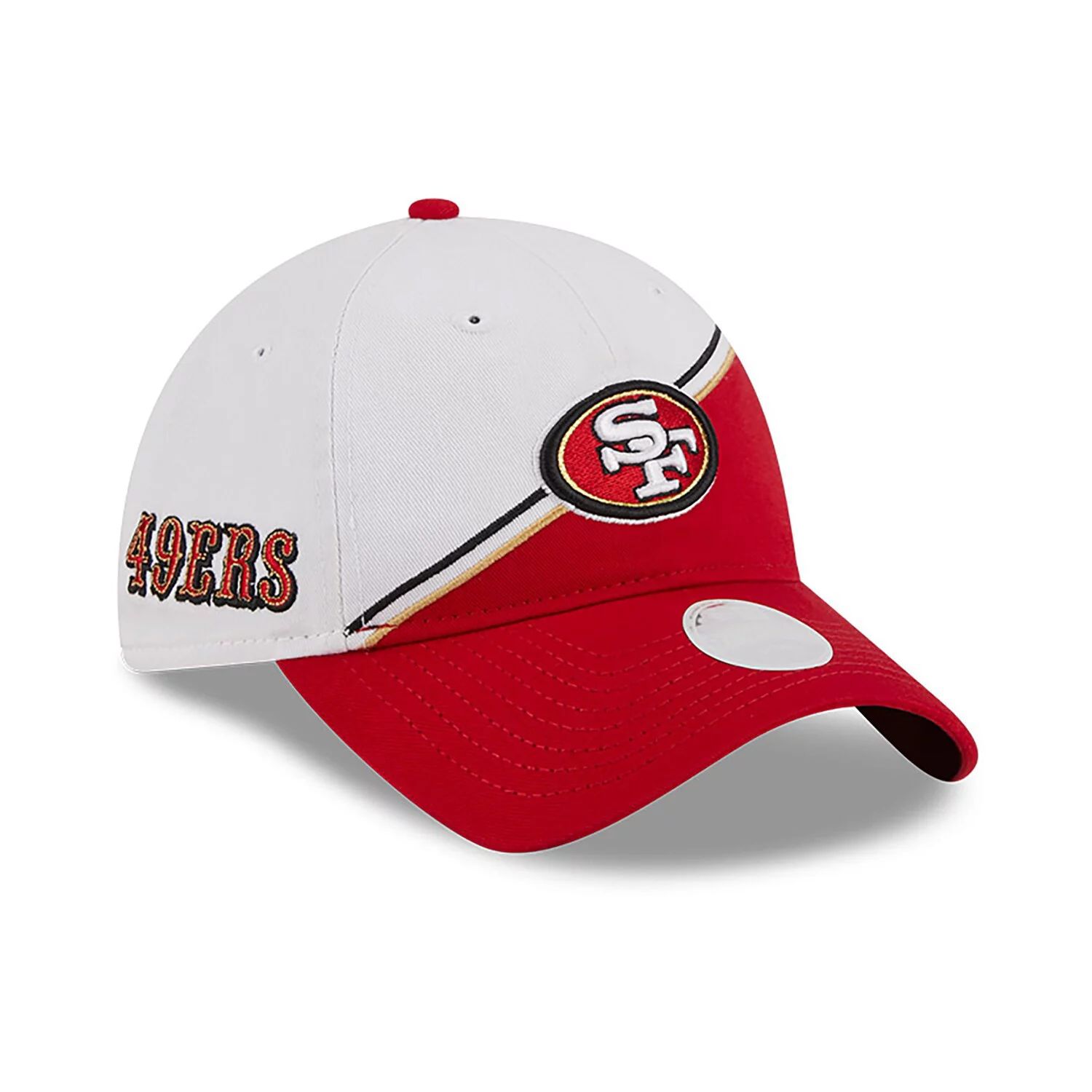 

Женская регулируемая кепка New Era White/Scarlet San Francisco 49ers 2023 Sideline 9TWENTY New Era