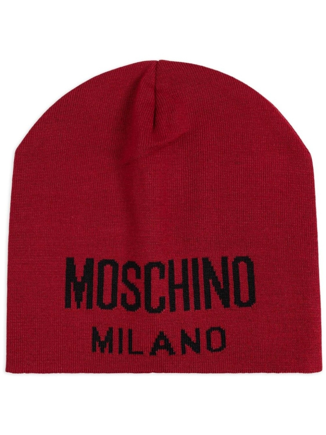 

Moschino шапка-бини с логотипом и интарсией, красный