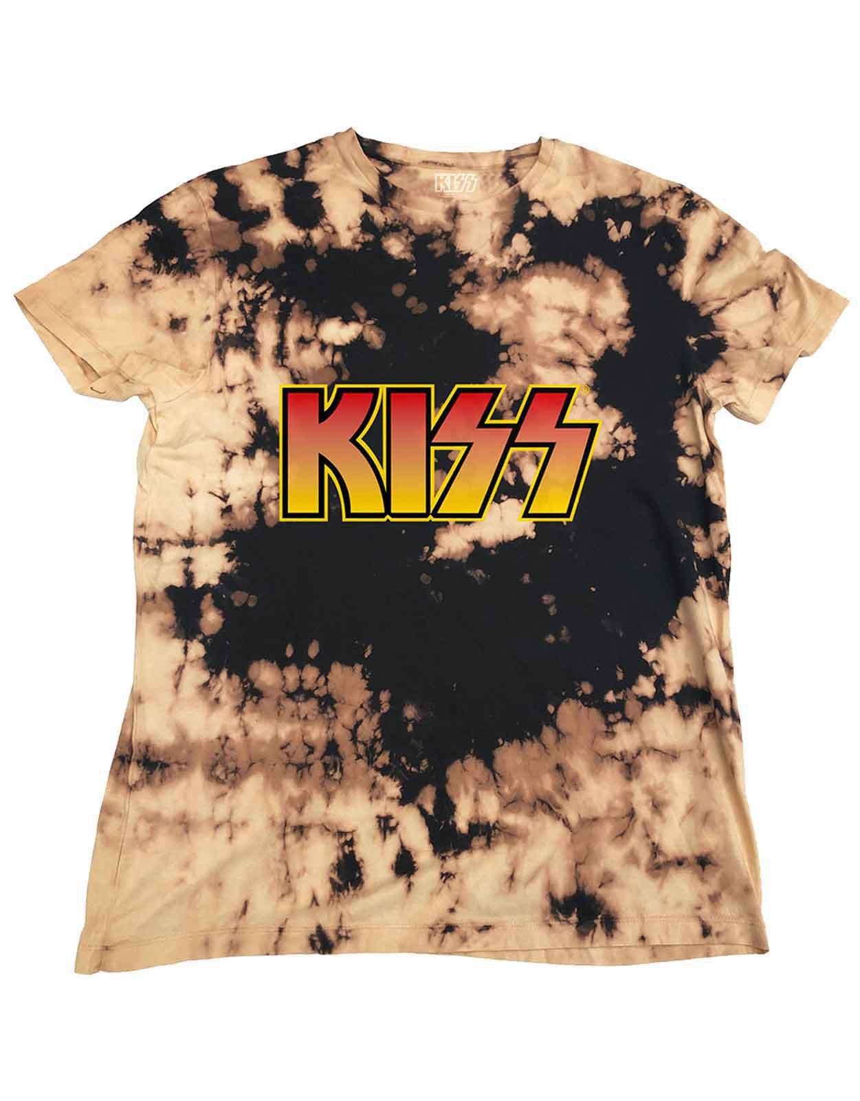 Классическая футболка унисекс с логотипом группы Dip Dye KISS, черный цена и фото