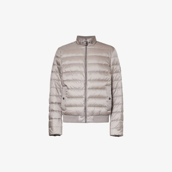 

Куртка-пуховик с воротником-воронкой и фирменной нашивкой Belstaff, цвет ash