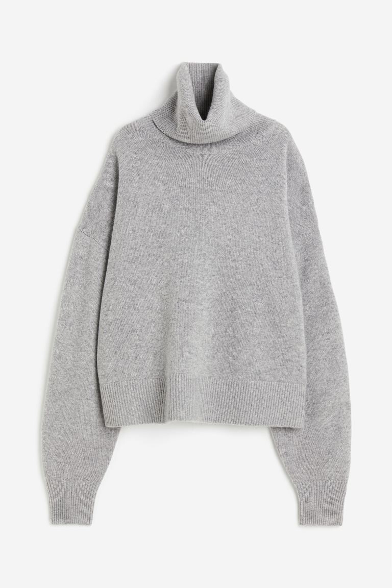 

Свитер H&M Cashmere-blend Turtleneck, серый
