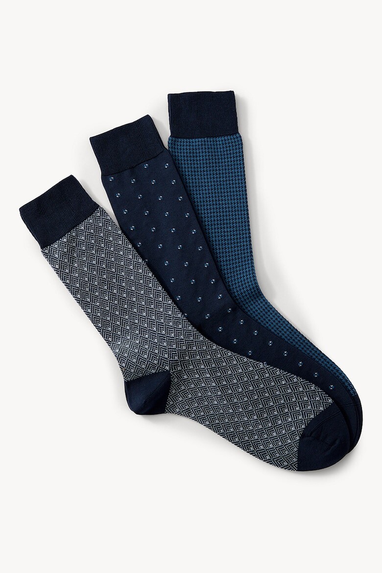 

Длинные носки с принтом, 3 пары Marks & Spencer, синий