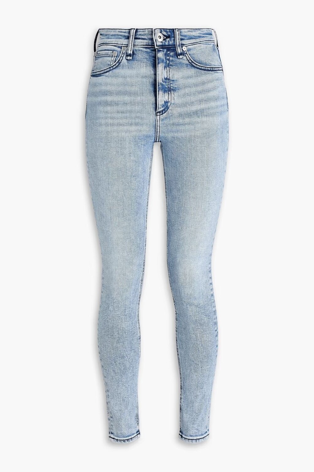 

Джинсы скинни с завышенной талией Nina Rag & Bone, легкий деним