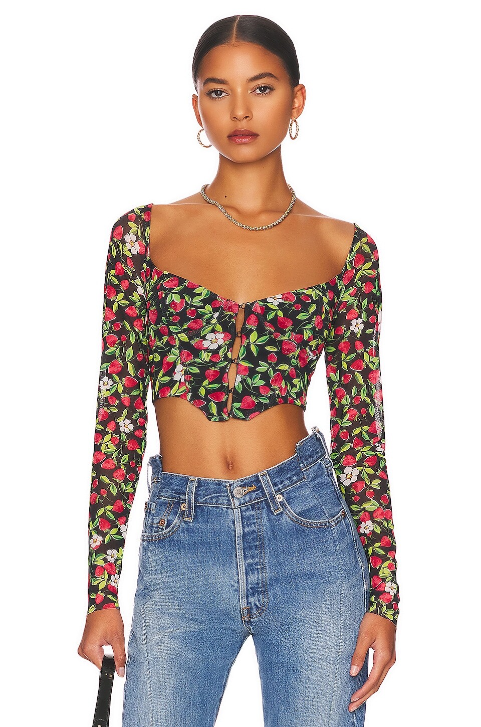 

Топ AFRM Grecian, цвет Noir Strawberry