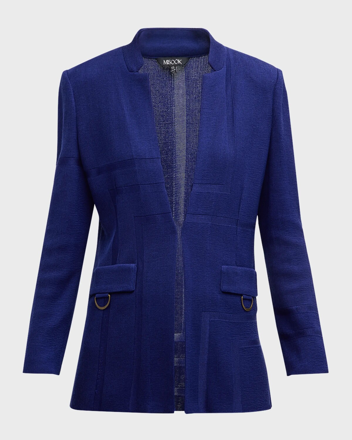 

Трикотажная куртка с воротником-стойкой Misook, цвет Starry Night Blue