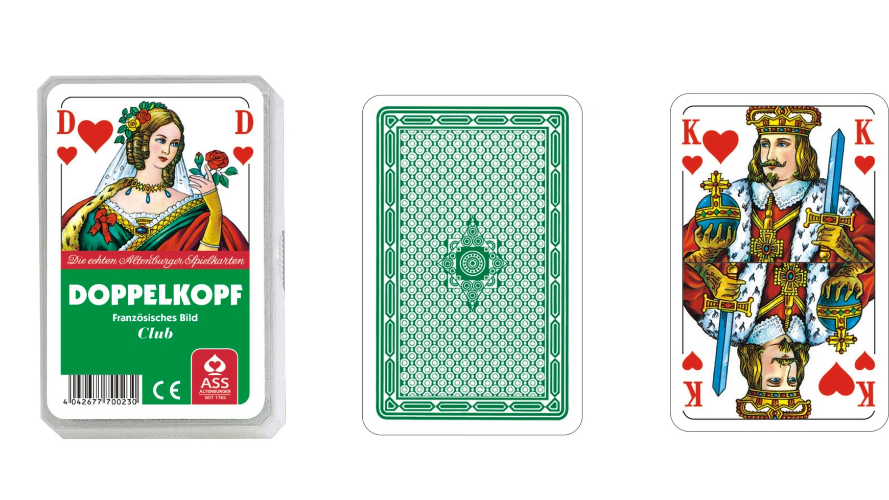 Игральные карты Ass Altenburger двойная головка, французское изображение карточная игра фанты улетный праздник 20 карт
