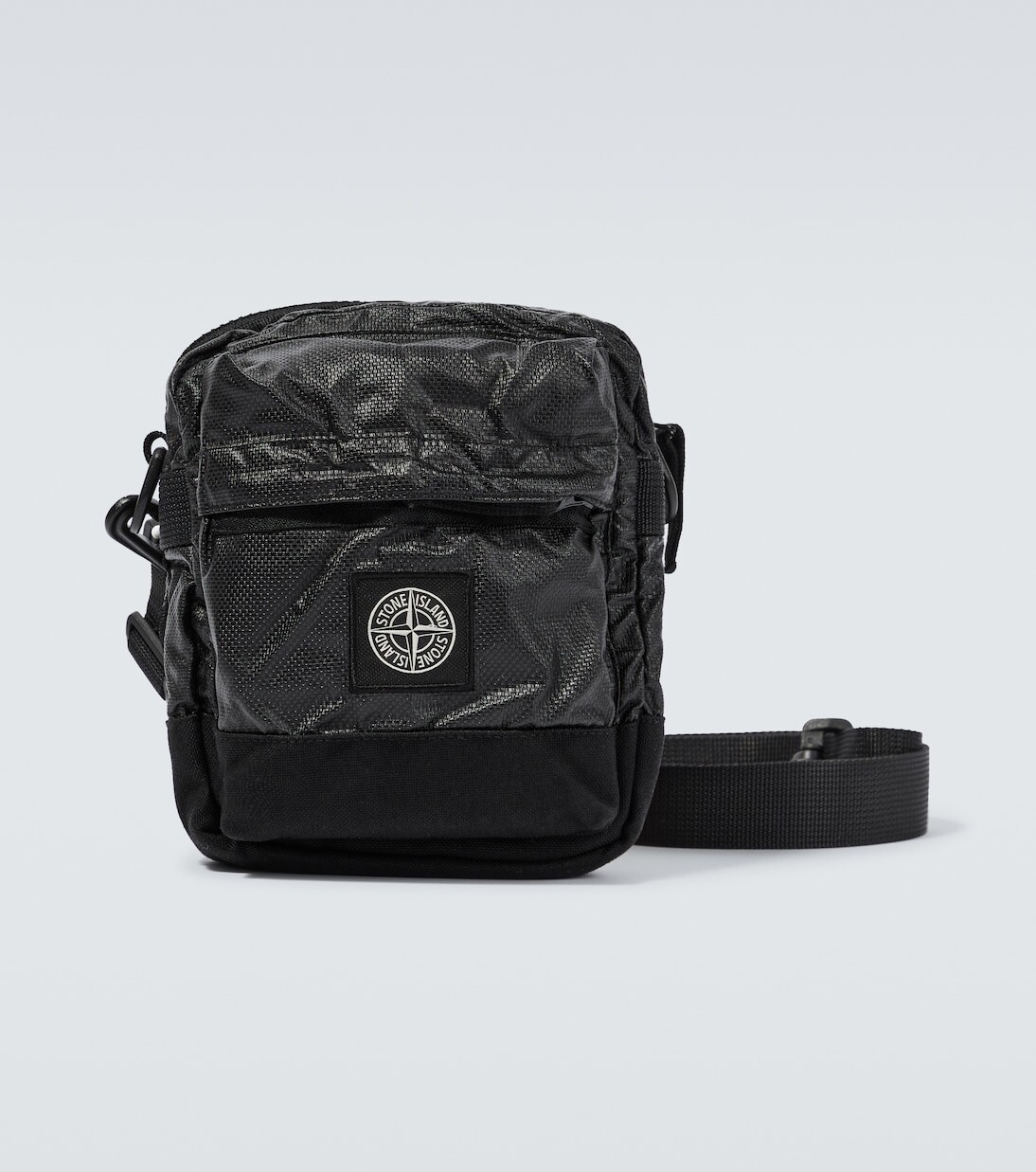 

Сумка на плечо из хлопка с покрытием Stone Island, черный