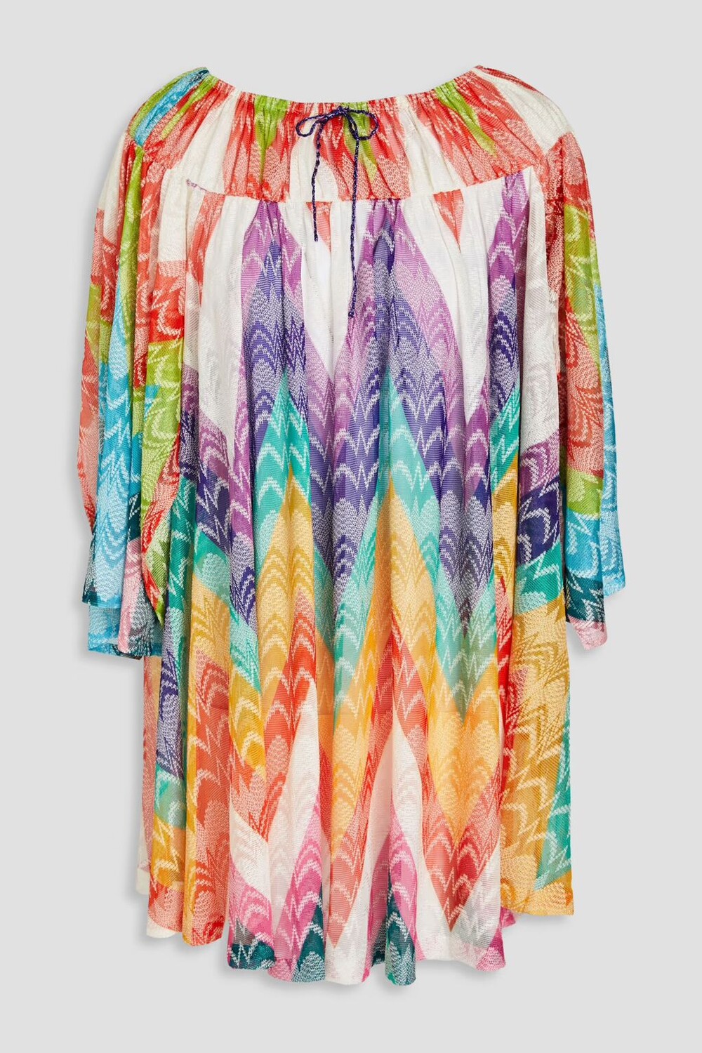 

Мини-платье крючком со сборками и открытыми плечами. Missoni, белый