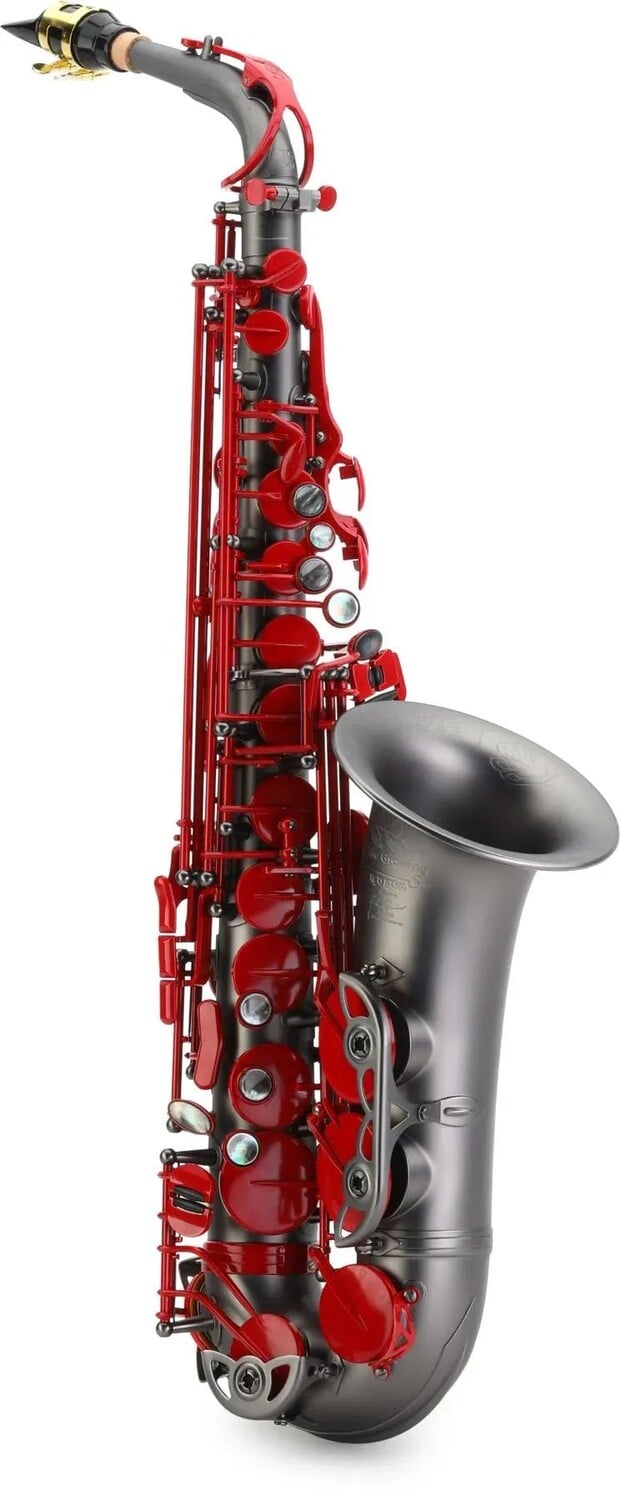 

Альт-саксофон Growling Sax Red Lava Gen 2 — сатиновый черный с красными клавишами