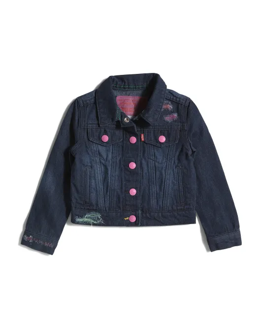 

Джинсовая куртка для маленьких девочек Levis, цвет Mandolin