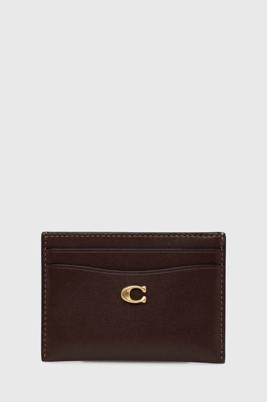 

Кожаный футляр для карточек Essential Card Case Coach, коричневый