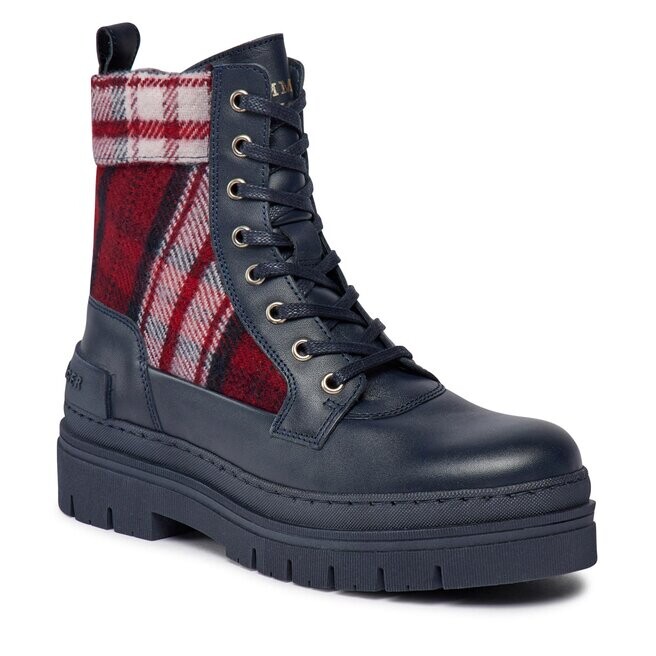 

Ботинки Tommy Hilfiger FeminineTartan Lace, синий