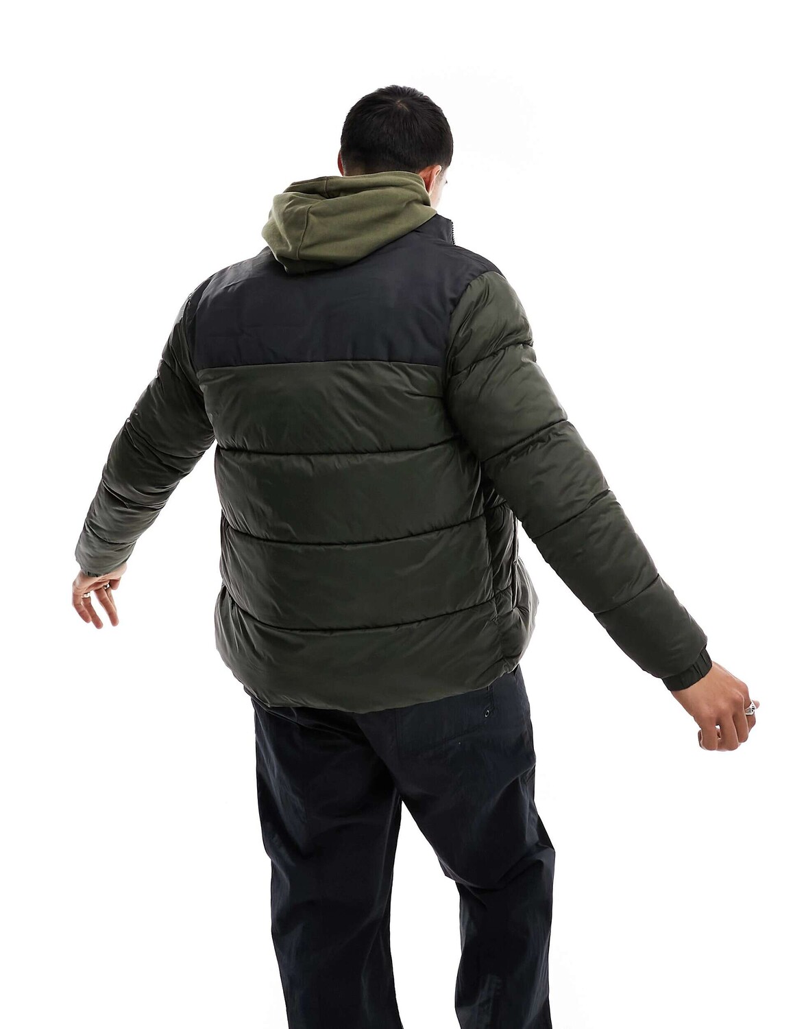 

Пуховик Jack & Jones Essentials зеленого и черного цвета, Черный