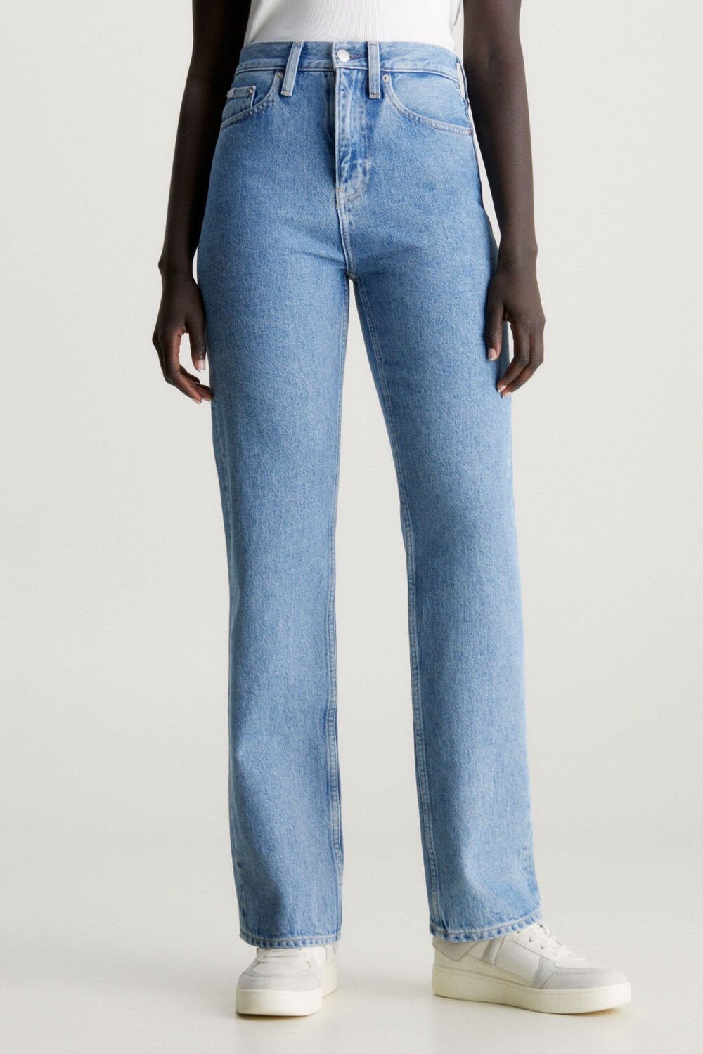 

Прямого кроя с завышенной талией Calvin Klein Jeans, синий