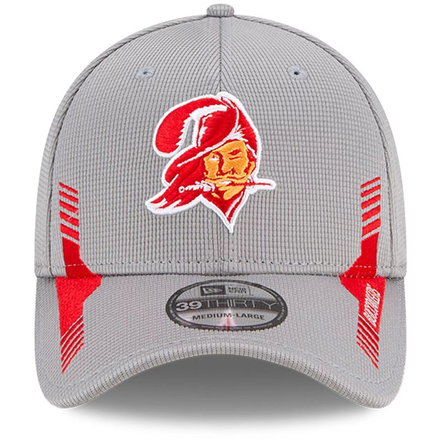 

Мужская бейсболка New Era Grey Tampa Bay Buccaneers 2021 NFL Sideline Home Historic Logo 39THIRTY Flex Hat