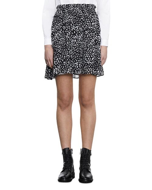 

Расклешенная мини-юбка The Kooples, цвет Black
