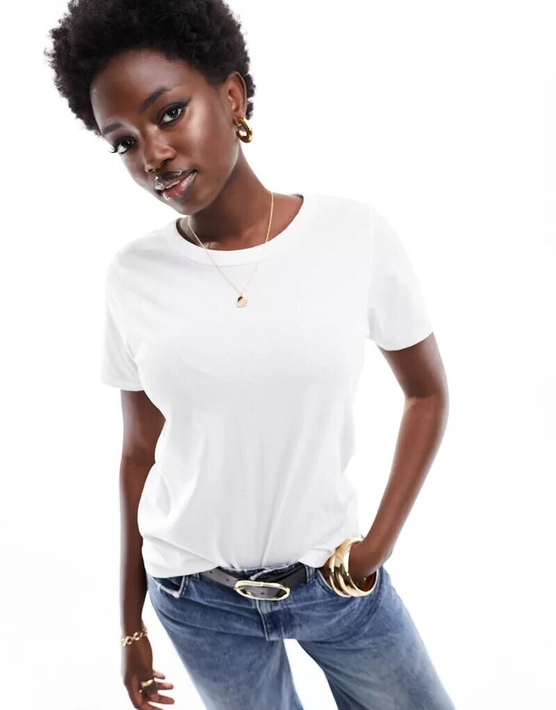 

Белая приталенная футболка Cotton On Basic в стиле 90-х Cotton:On