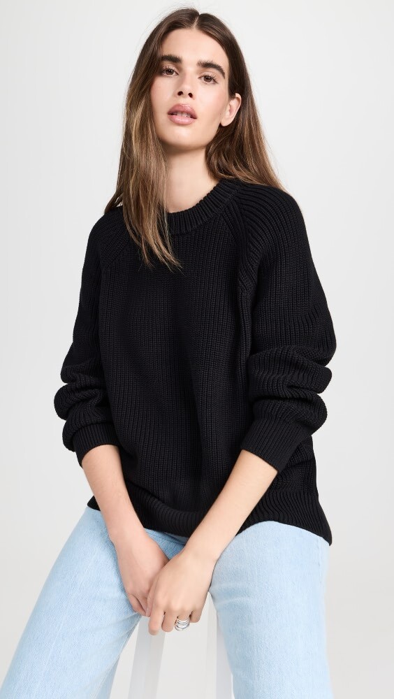 

Свитер Jenni Kayne Oversized Cotton Fisherman, черный