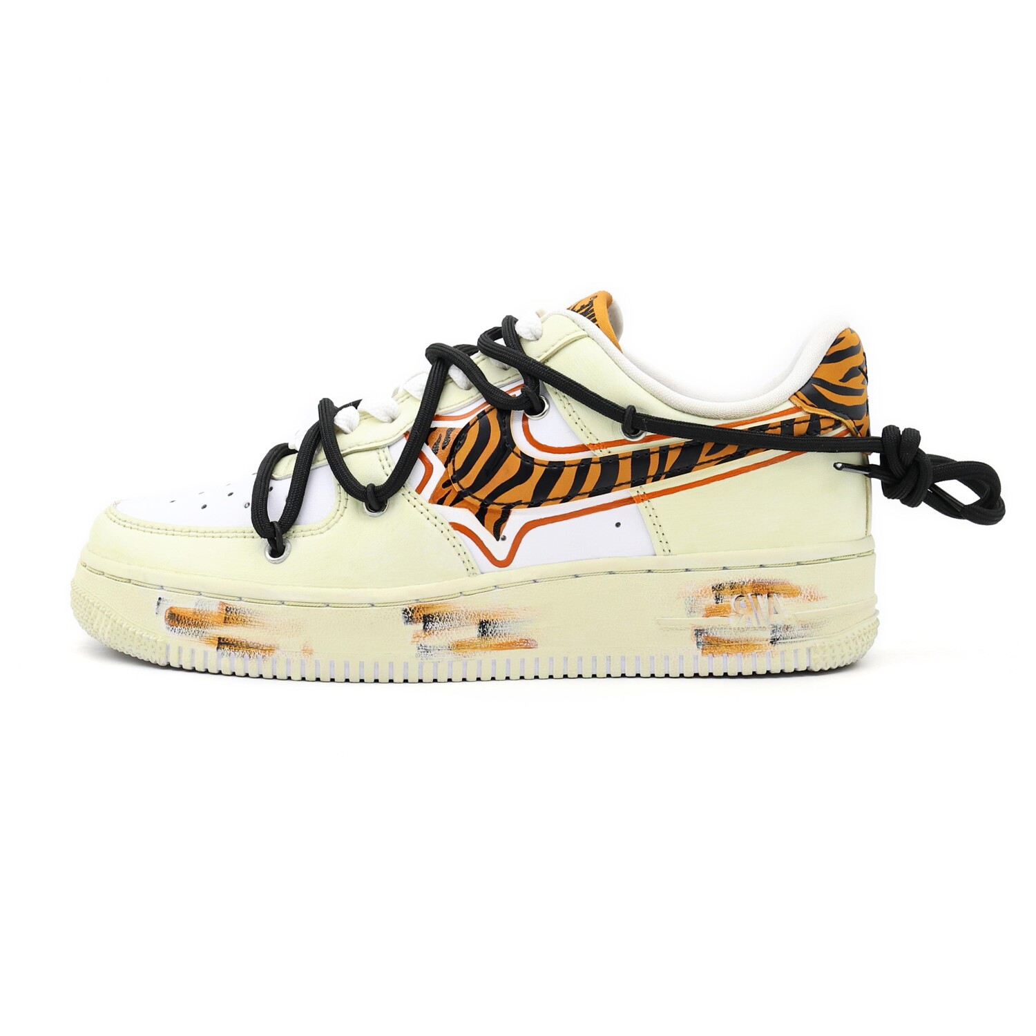 

Кроссовки Nike Air Force 1 Skateboarding Shoes Women's Low-top Tiger Stripe, белый