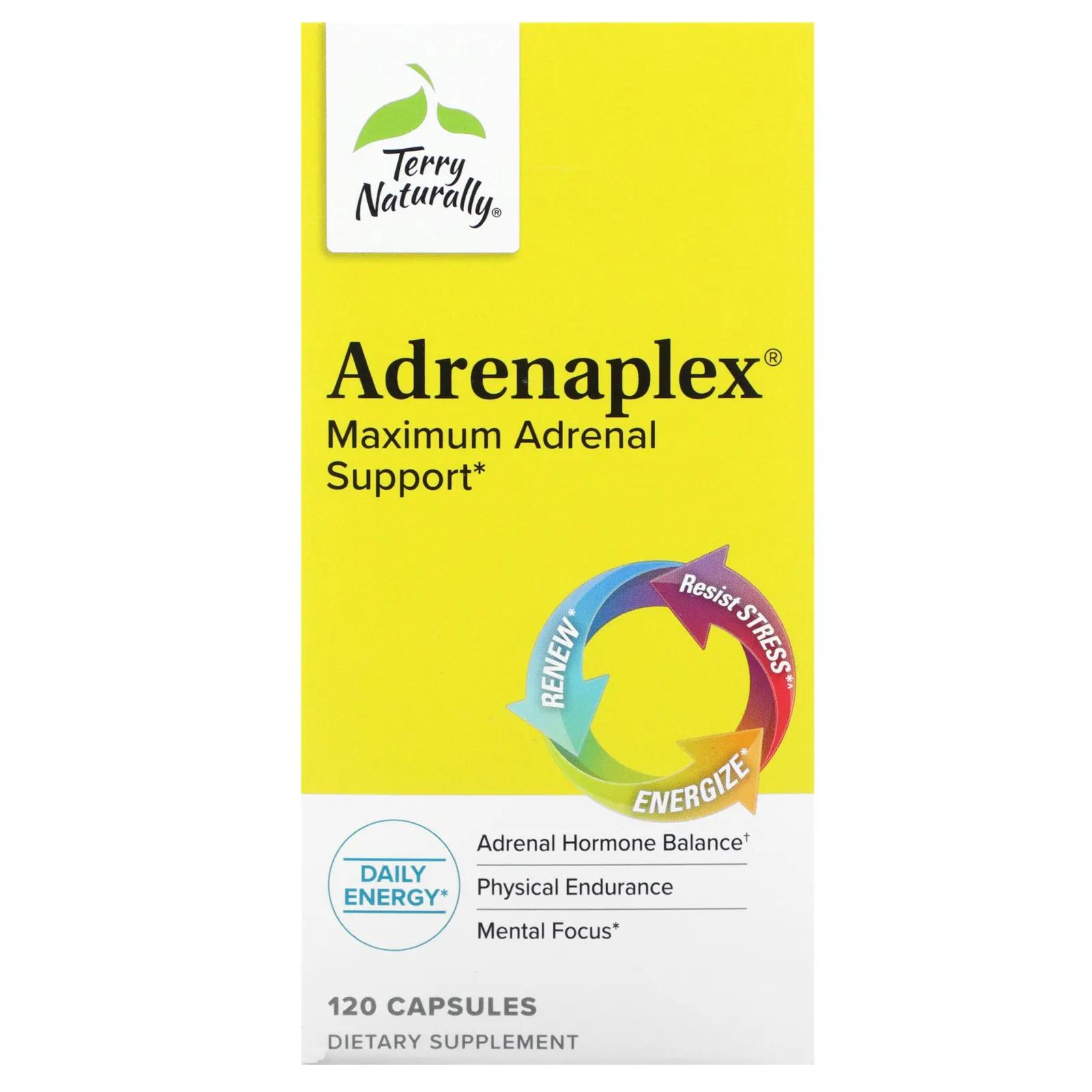 EuroPharma Terry Naturally Adrenaplex максимальная поддержка функции надпочечников 120 капсул terry naturally терри нэтуралли снятие раздражительности 45 таблеток