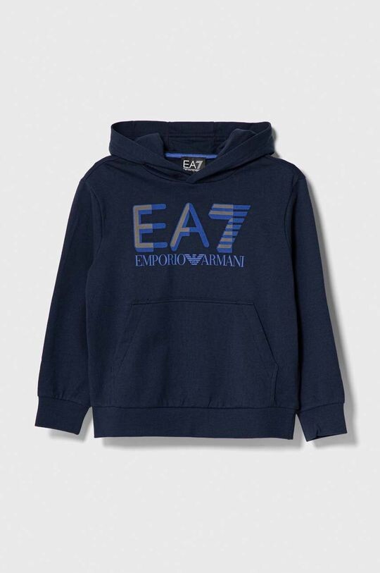 

Детская хлопковая толстовка EA7 Emporio Armani, темно-синий