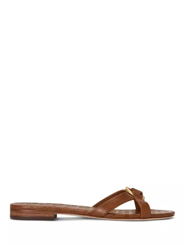 

Сандалии Ralph Lauren Lauren Ralph Lauren Emmy Leather Slider, цвет brown/tan