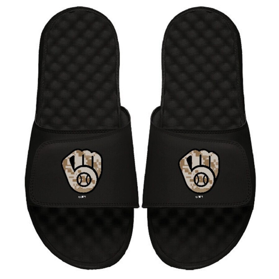 

Шлепанцы ISlide Milwaukee Brewers, черный