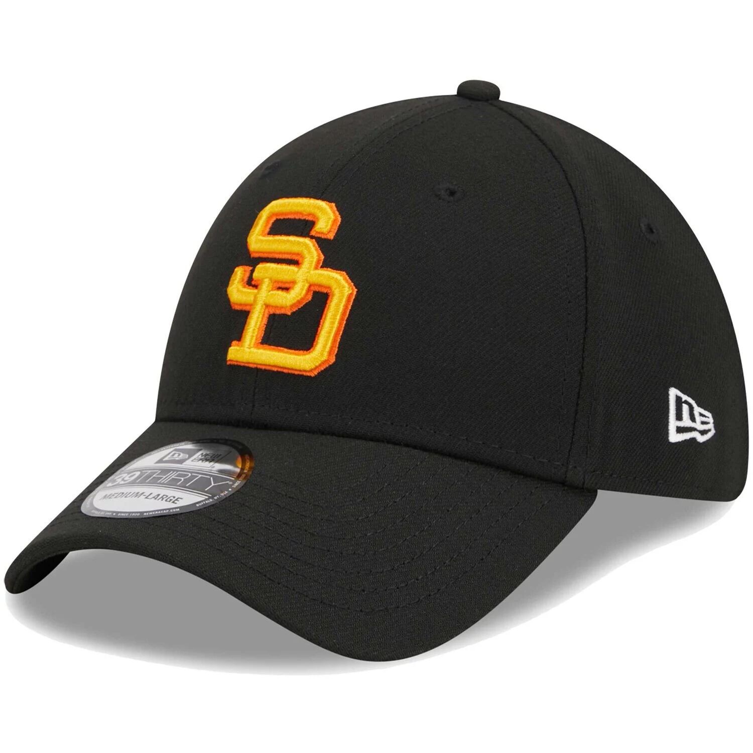 

Мужская кепка New Era черная San Diego Padres Logo 39THIRTY Flex Hat