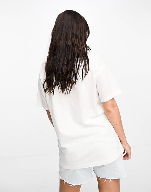 

Белая футболка с рисунком Pull&Bear