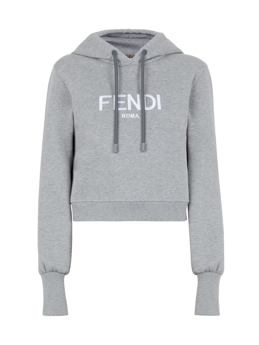 

Толстовка с капюшоном и логотипом из джерси Fendi, Серый