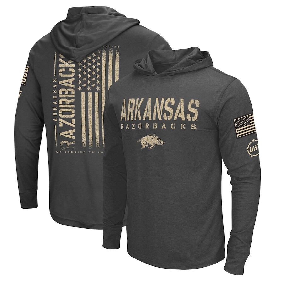 

Футболка с длинным рукавом Colosseum Arkansas Razorbacks, черный