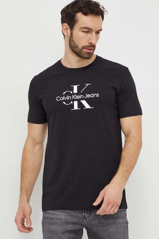 

Хлопковая футболка Calvin Klein Jeans, черный