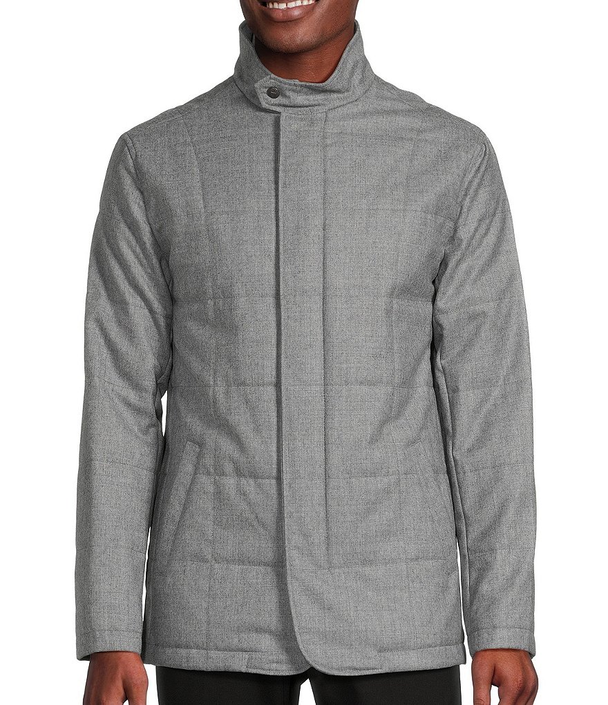 Стеганая куртка Cremieux Blue Label из смесовой шерсти, серый