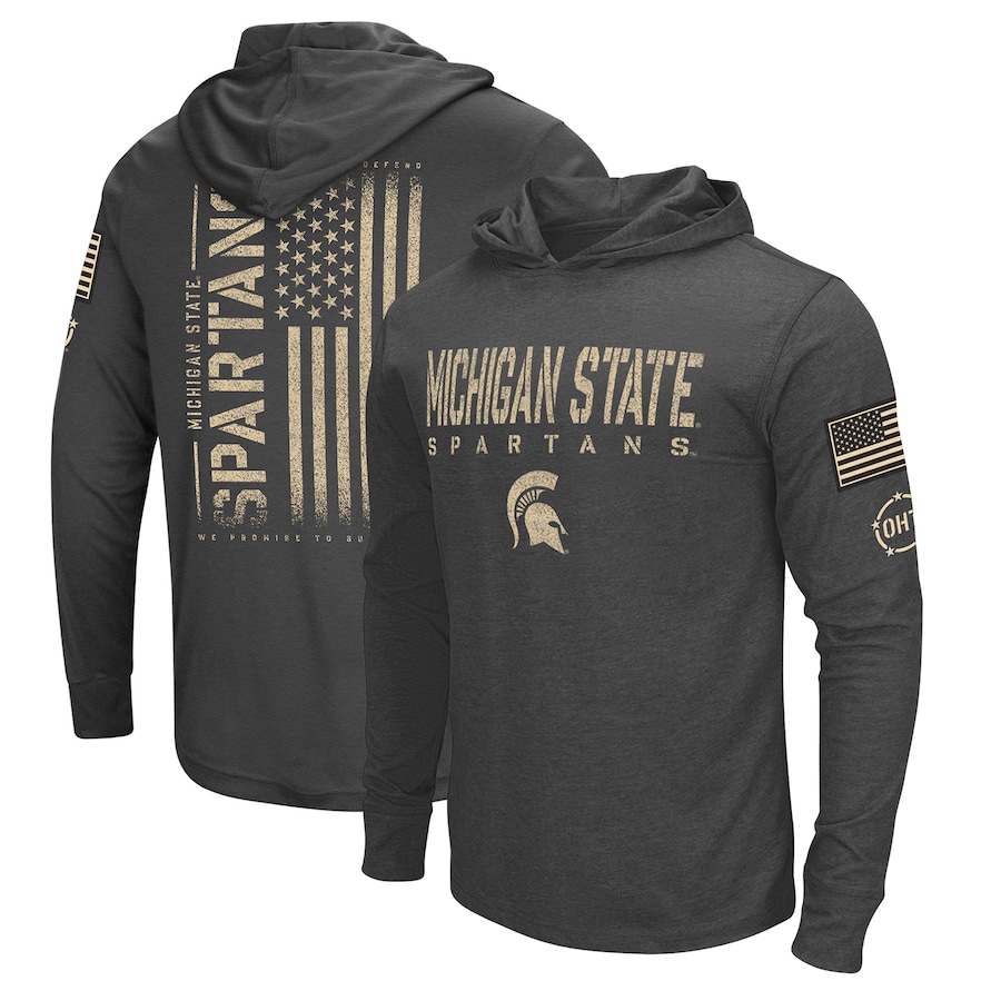 

Футболка с длинным рукавом Colosseum Michigan State Spartans, черный