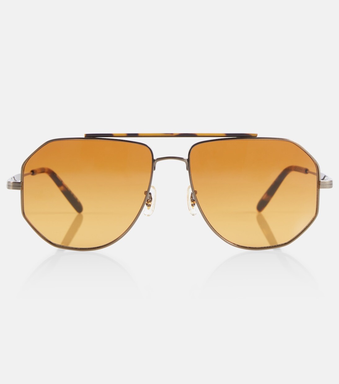 

Солнцезащитные очки-авиаторы Moraldo из коллаборации с Oliver Peoples Brunello Cucinelli, коричневый